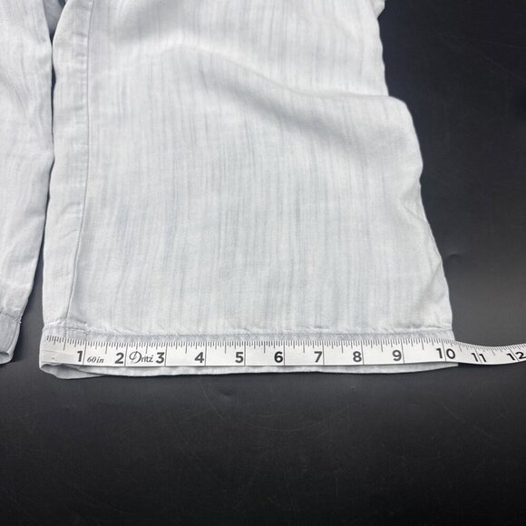 CLOTH & STONE Blue Lightwash Halter Neck Cropped Wide Leg Jumpsuit Pockets Sz XS - Picture 14 of 16